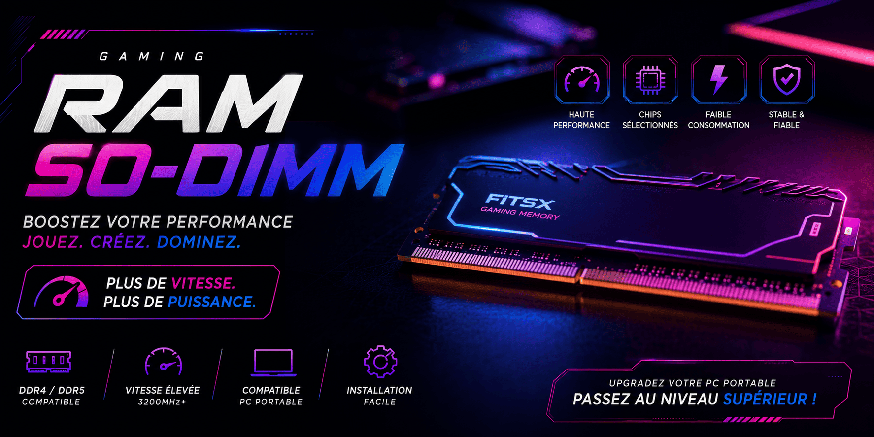 RAM Pc Portable SO-DIMM en Tunisie